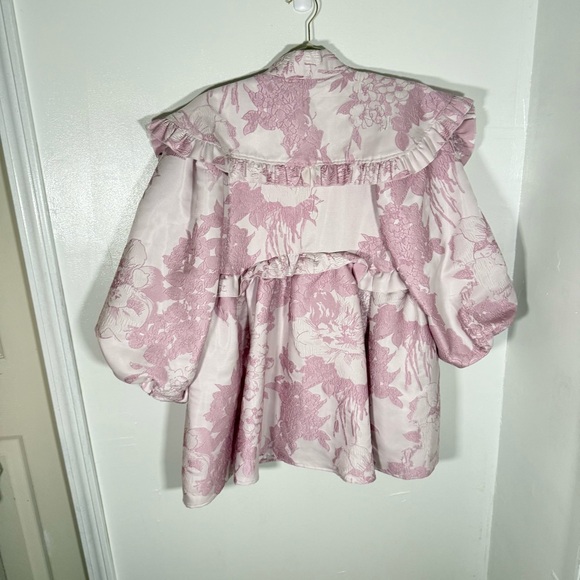 NEW Sister Jane Misty Jacquard Bow Dress Pink Floral - Picture 11 of 11